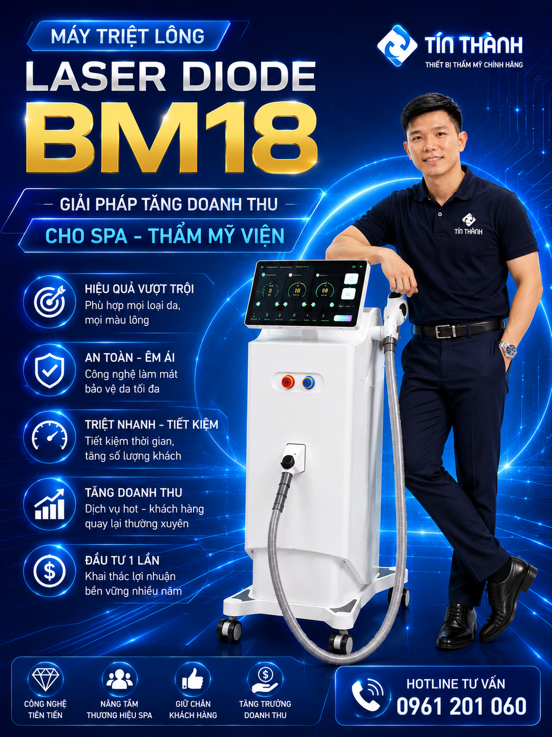 Máy triệt lông BM-18